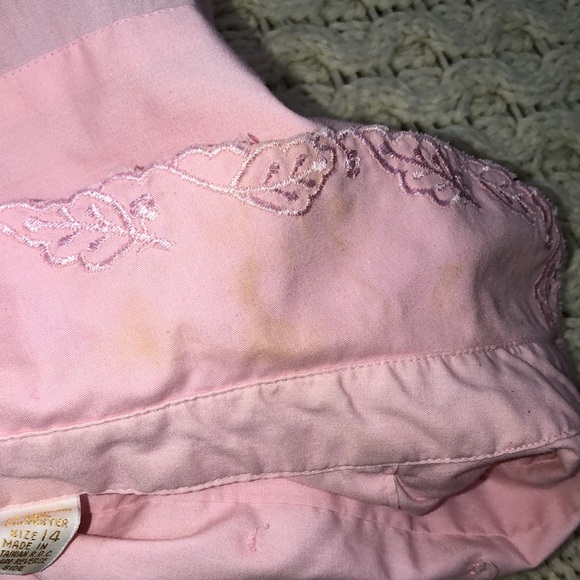 Saddlebred pink vintage long sleeve top button down size 14 - Picture 6 of 7
